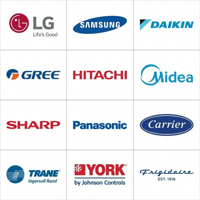 الماركات العالمية للمكيفات التي نقوم بصيانتها